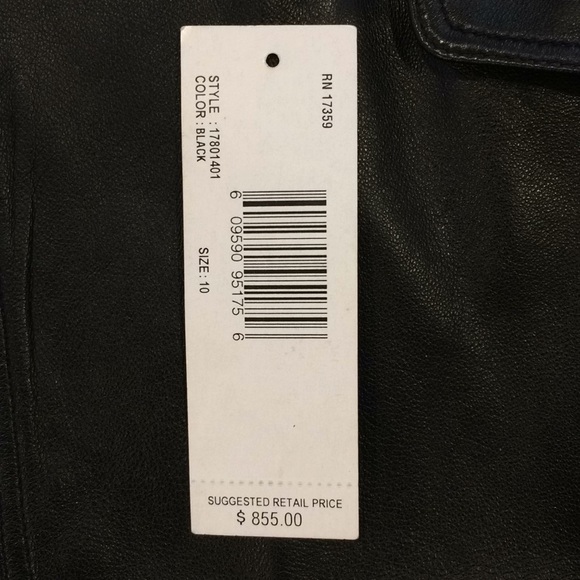 NWT Black Linda Allard Ellen Tracy Leather Blazer - Picture 5 of 7